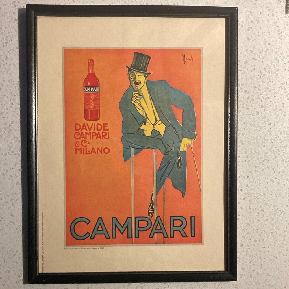 Campari Vintage Spirits Advertising Art Print and Frame | OFFERS ACCEPTED